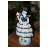 Blue & White Figurine of a Lady