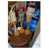 3 New Table Top Bamboo Torches