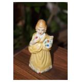 Victorian Lady Dressed in Yellow Figurine
