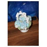 Porcelain Blue Flower Basket