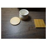 NIP 3 Ceramic Pot w/bamboo tray