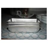 Set of 4 Small Hammered Aluminum Trays