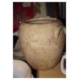 Pottery Jug or Vase   Missing Lid