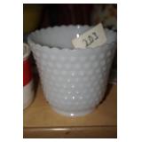 Milk Glass Hobnail Vase