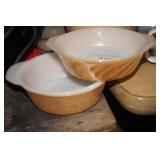 Two VTG Fire King Luster Swirl Dishes