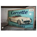 Metal Corvette Sign