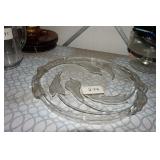 Mikasa Juliana Calla Lily Frosted Glass Platter