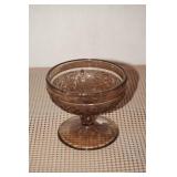 Sandwich Glass Fairy Lamp Base in Amber