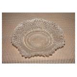 Pressed Glass Diamond Point Dish