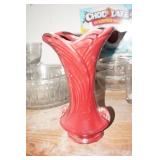 Red Art Deco Vase USA