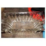 VTG Glass Basket  Missing Handle
