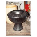 Hyalyn Black Pedestal Bowl Planter