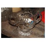 VTG Glass Two Handled Sugar Dish