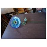 Art Glass Flower Outside Decor