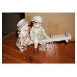 Little Boy & Girl on See Saw Figurine 1997