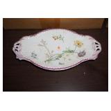 2 Handled Trinket Dish w/flowers