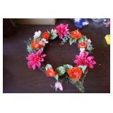 Grape Vine Wreath w/pink flowers
