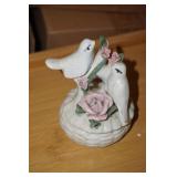 Trinket Container w/love birds