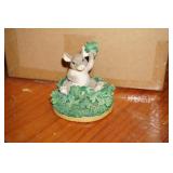 FIgurine of a Mouse & 4 Leaf Clovers