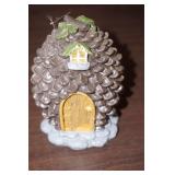 Pine Cone Mini House Figurine
