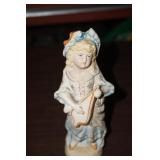 Victorian Lady playing an instrument Figurine