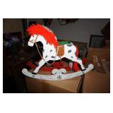 Wooden Rocking Horse Planter