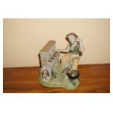 Old Man Playing a Piano Figurine