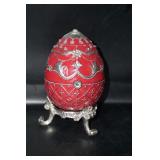 Egg Music Box w/own stand ceramic