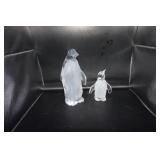 Mom and Baby Acrylic Penguins