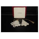 Lenox Two Christmas Ornaments