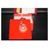 1990 Crystal Ball Merry Christmas Ornament