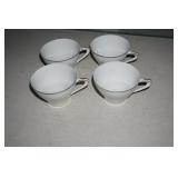 Set of 4 Coffee Cups-Wedding Day Pattern
