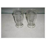 2 Vtg Jelly Jar Glasses