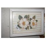 Framed Small Picture of White Flowers