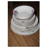Set of Vtg. Dishes with Pink Roses
