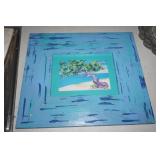 Framed Beach Sceen Signed by N Sainchez