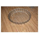 Clear Pie Dish with Roses on the Bottom