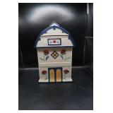 Lennox Poppies on Blue Cookie Jar