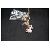 NIP Necklace & Earring Set for Children Unicorn