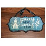 Wall Decor Pray More Worry Less