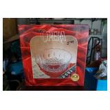 Royal Lead Crystal Rock Serving Bowl w/original bx