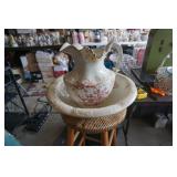 Antq Wash Basin & Pitcher