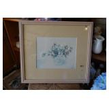 F&M Picture of Flowers in Vase signed