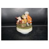 Little Kids & Wheelbarrow Figurine