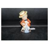 Little Boy w/Hat & Suitcase Figurine