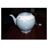 Iridescent Blue Hand Painted Teapot from Japan