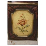 Framed Panels w/flowers