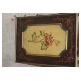 Framed Panels w/flowers