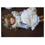 Porcelain Doll w/blue dress