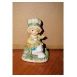 Little Girl w/Cat Figurine